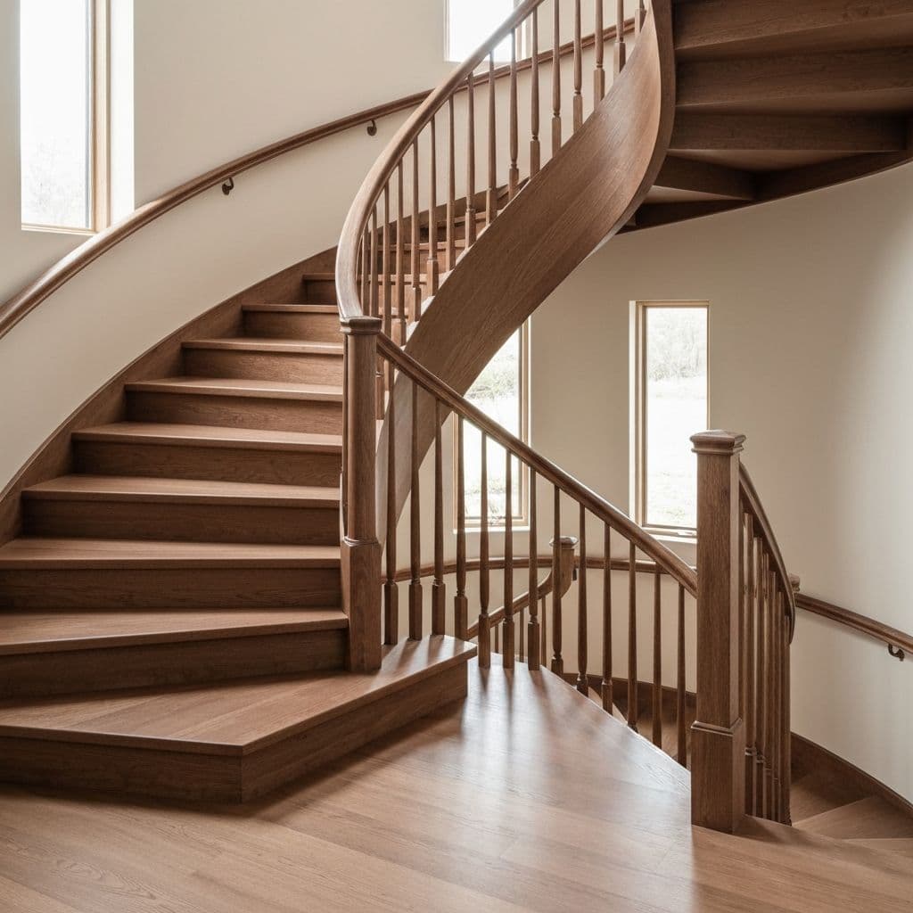 Поворотная с забежными ступенями